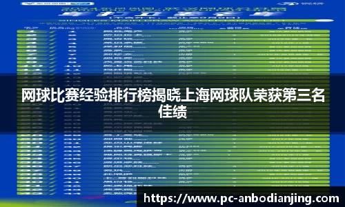 网球比赛经验排行榜揭晓上海网球队荣获第三名佳绩